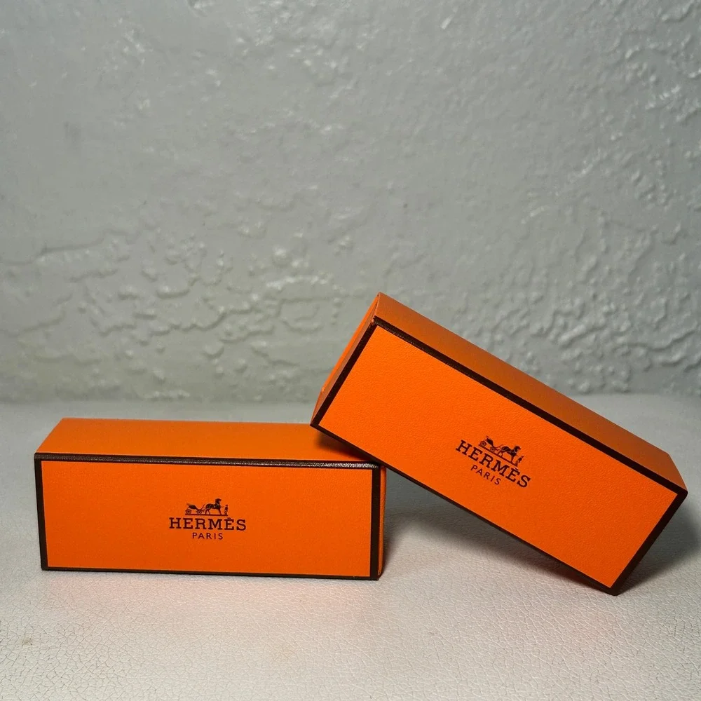 Hermes Paris Orange Box Set of 2 Small Gift Presentation Jewelry‎ Packaging